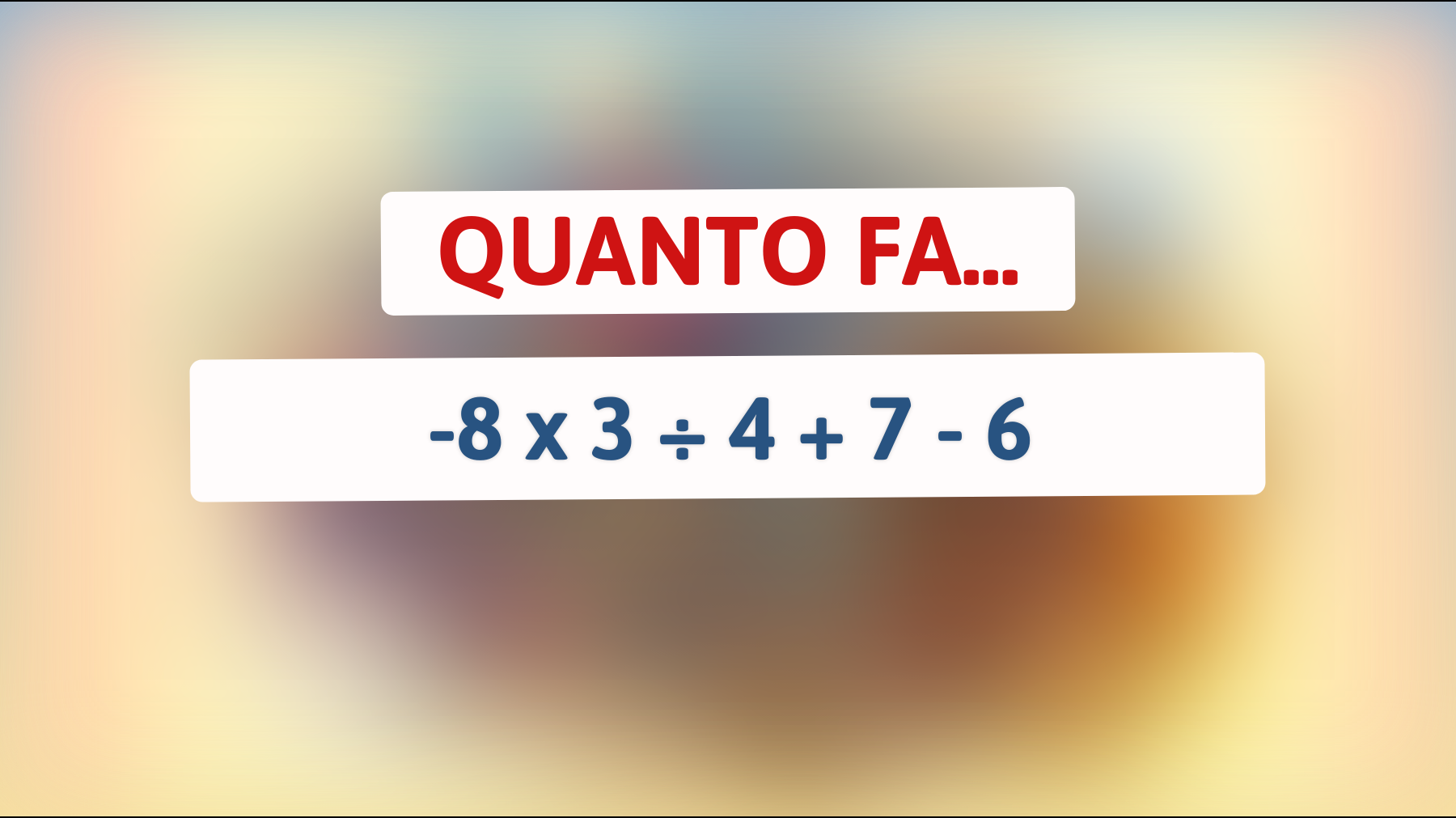 \"Sei abbastanza intelligente per risolvere questo enigma matematico? Scopri se sei un genio con questa sfida!\""