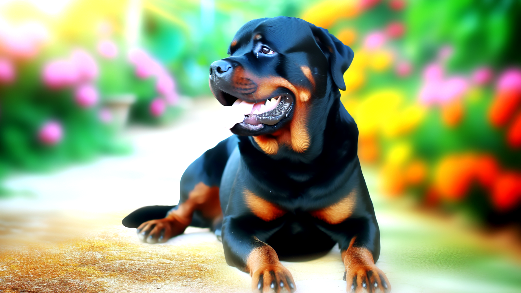 Rottweiler giardino protezione"