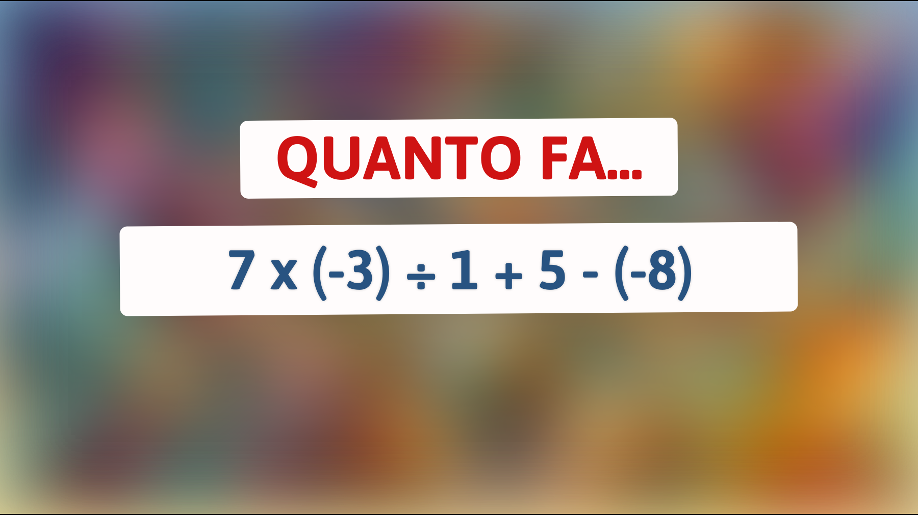 Scopri se sei un vero genio risolvendo questo indovinello matematico che solo i più intelligenti riescono a svelare!"