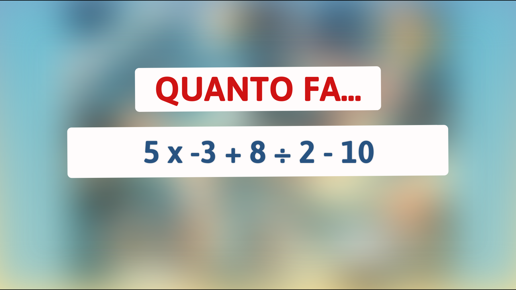 Sfida le tue abilità mentali con questo indovinello matematico: solo i veri geni possono risolverlo!"